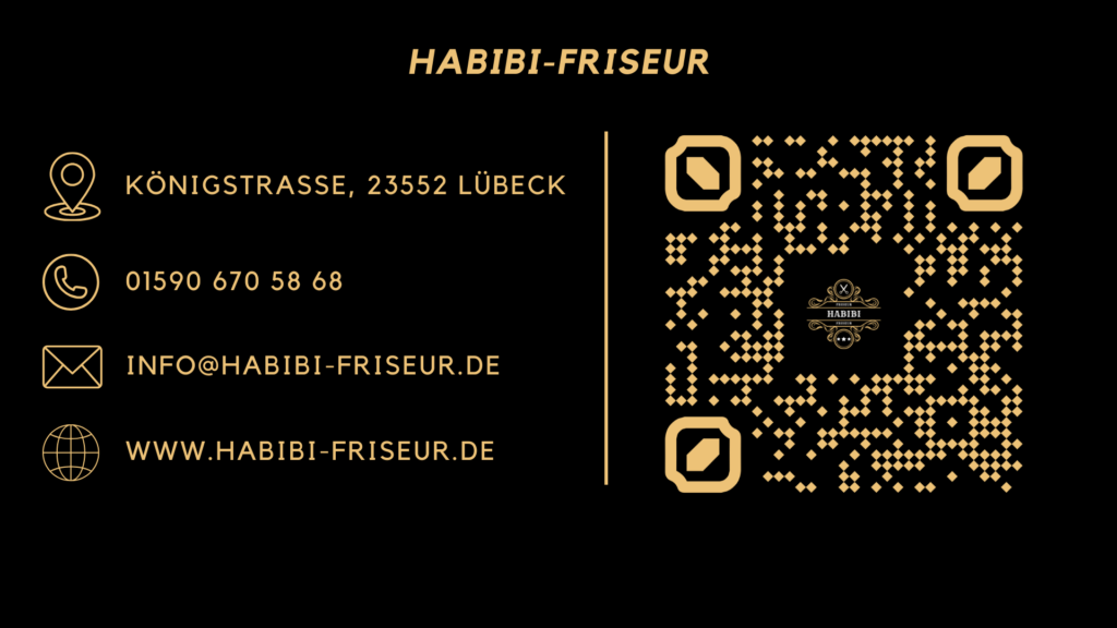 Webdesign Lübeck SEO Lübeck Northbay Digital & Design Friseur Habibi Rückseite Visitenkarte
