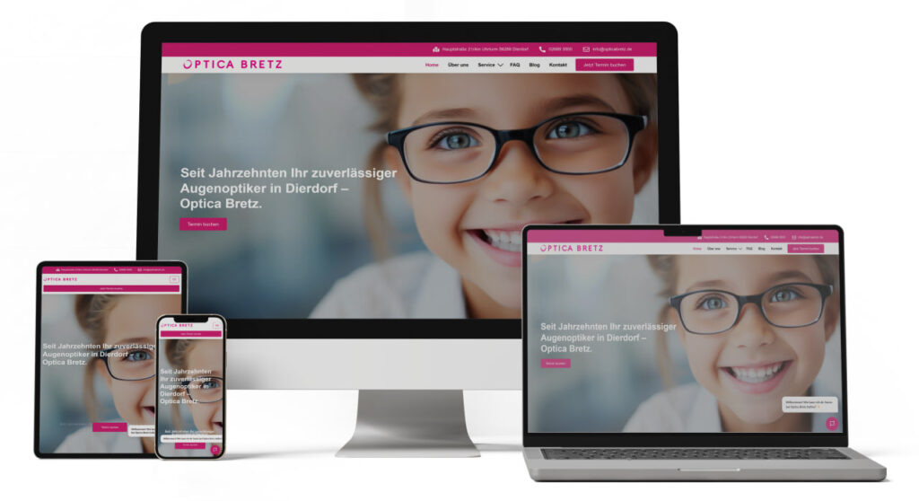 Webdesign SEO Lübeck Northbay Digital & Design MockUp-Optica Bretz