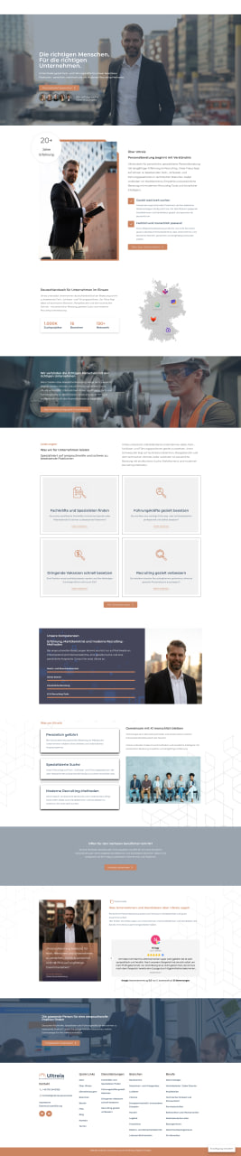 ultreia-personal.de Webseite Referenz von Northbay Digital & Design Agentur in Lübeck