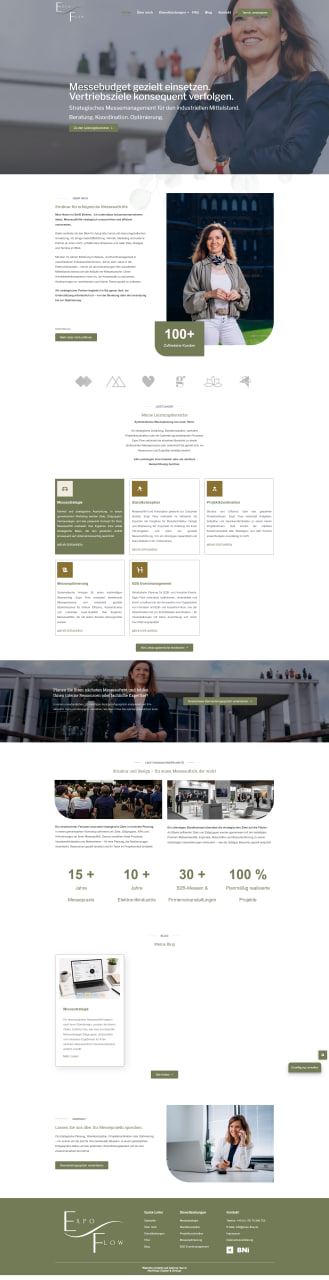 expo-flow.de Webseite Referenz von Northbay Digital & Design Agentur in Lübeck
